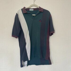 Vintage Izod Polo Shirt Striped Cotton